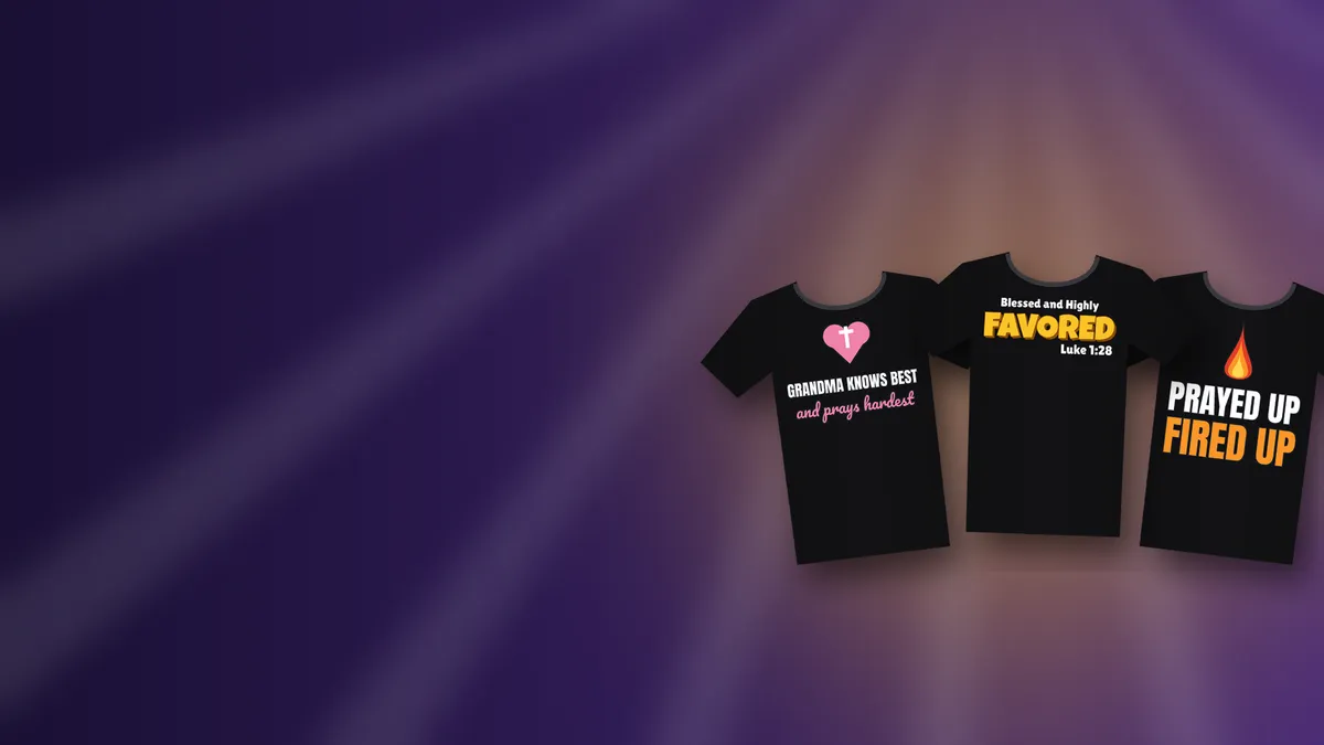 Christian gift shirts reading Grandma Knows Best and Prays Hardest, Blessed and Highly Favored and Saved by Grace Hooked on Fishing